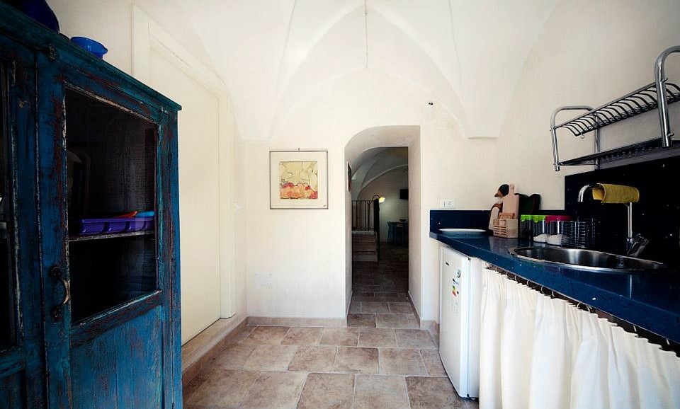 cucina privata nella S. del Riccio nel|B&B |di charme|Tana del Riccio|in Salento