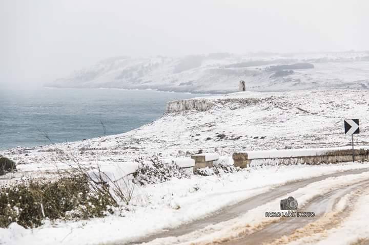 neve in salento o Neve nel Salento? spettacolo a Vaste