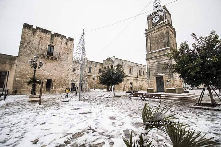 neve a vaste? offerte natale salento? BeB Tana del Riccio Snow in Puglia. Niege dans les pouilles.